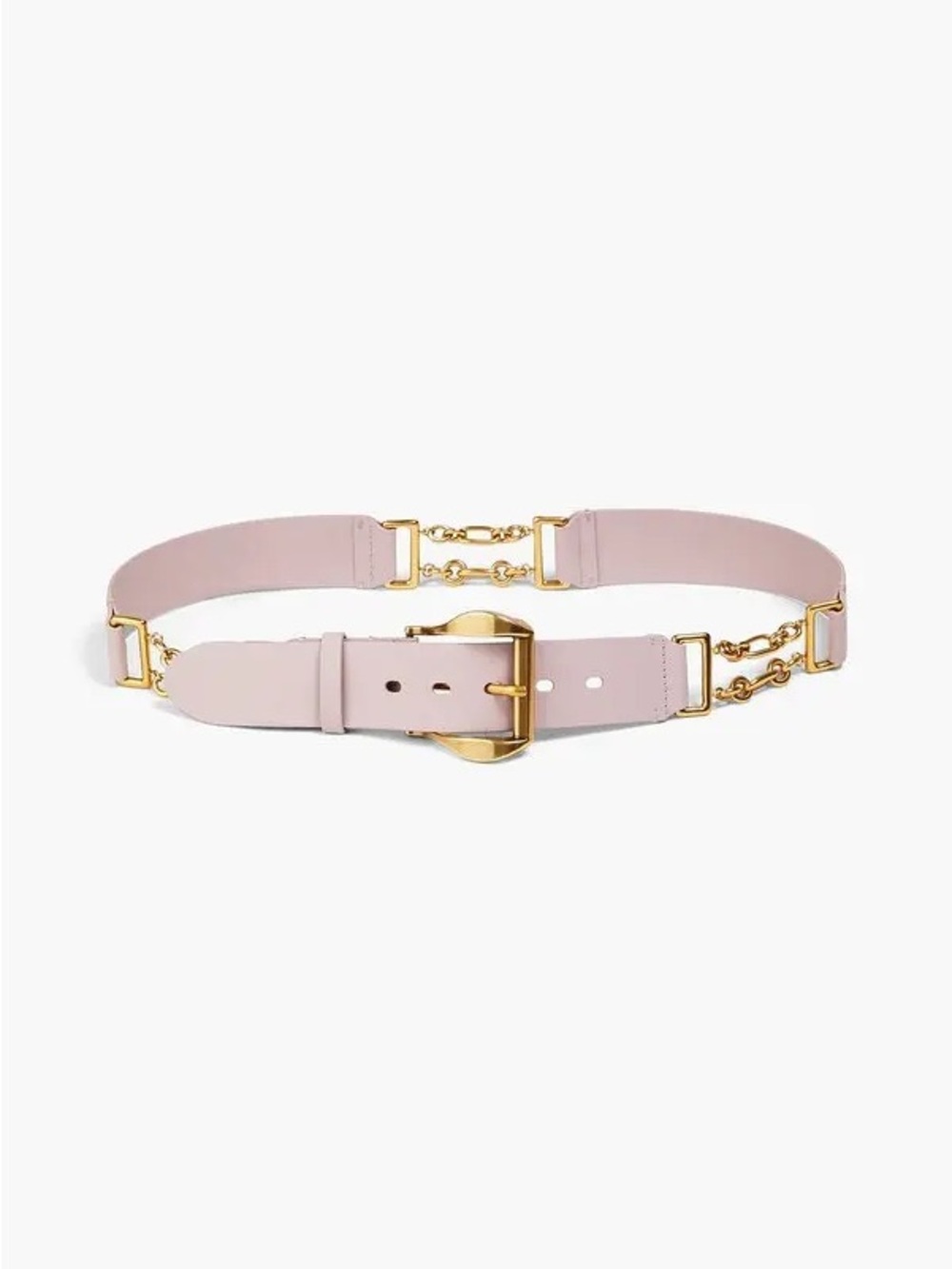 Zimmermann Chain Belt in Tan & White with Gold Hardware